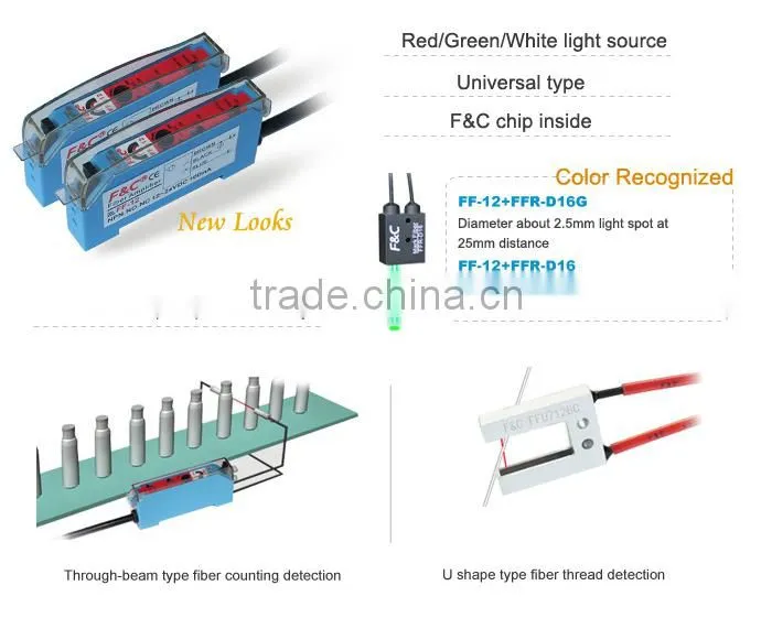FF-12 series Fiber Amplifier, Potentiometer adjusting, fiber optical sensors