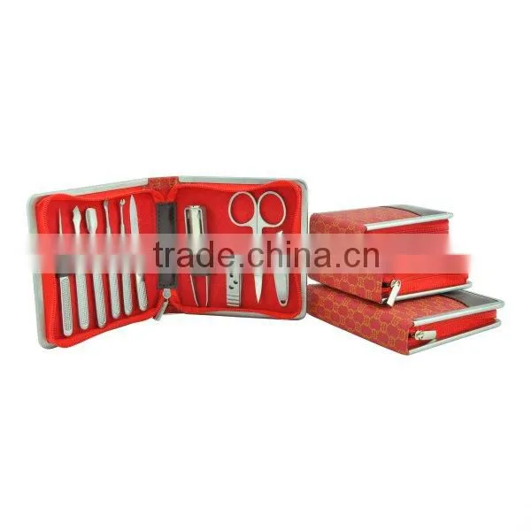 Wholesale high quality nail care kit stainless steel manicure set porable metal manicure kit nail clipper 12pcs/set
