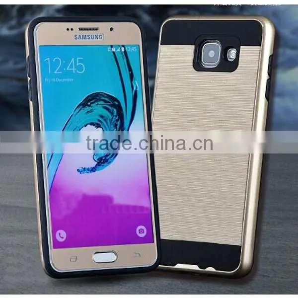 C&T HEAVY DUTY DUAL LAYER BRUSHED METAL PATTERN Protective Rugged Armor Case for Samsung Galaxy A9 Pro