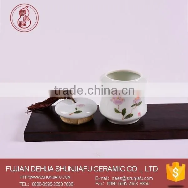 Wholsale Ceramic Tea Caddy Canister Sealed Cans Handmade Tank