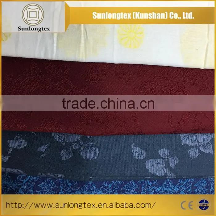 For the production of ladies skirts, suits, coats, pants Solid Dye Polyester Cotton Spandex Jacquard Textile Fabric