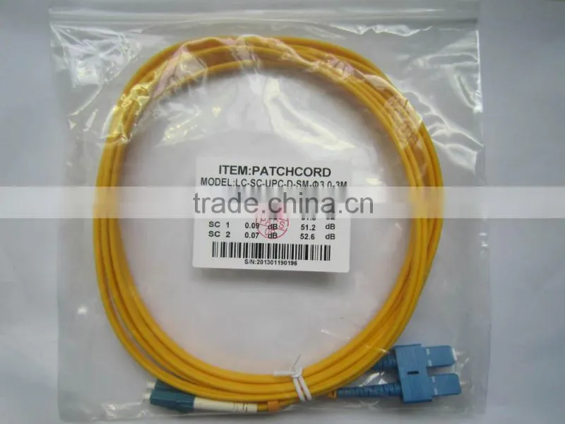 sc/pc SM simplex fiber optic patch cord,sc optical fiber patch cord