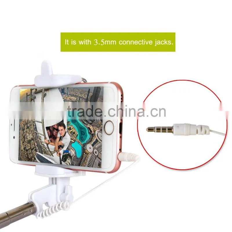 Factory price wholesale portable extendable monopod hand selfie stick case for mobile phone