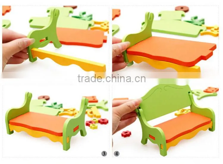 2016 hot design colorful wooden drawing room jigsaw puzzle for kids