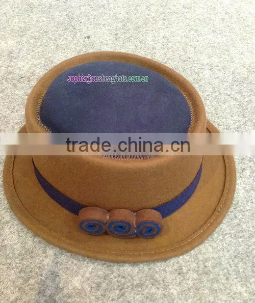 2014 Fashion100% Wool Felt Ladies Fedora Hat