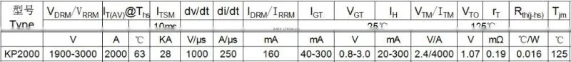 Discount price of alternator rectifier thyristor of 2000 amp