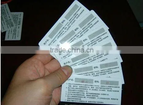 Scratch-off label for card