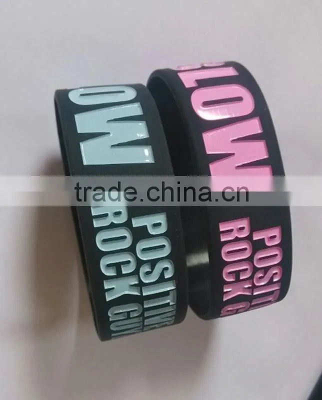 colour filled debosser wrist bands,debosser wrist bands,custom debosser wrist bands