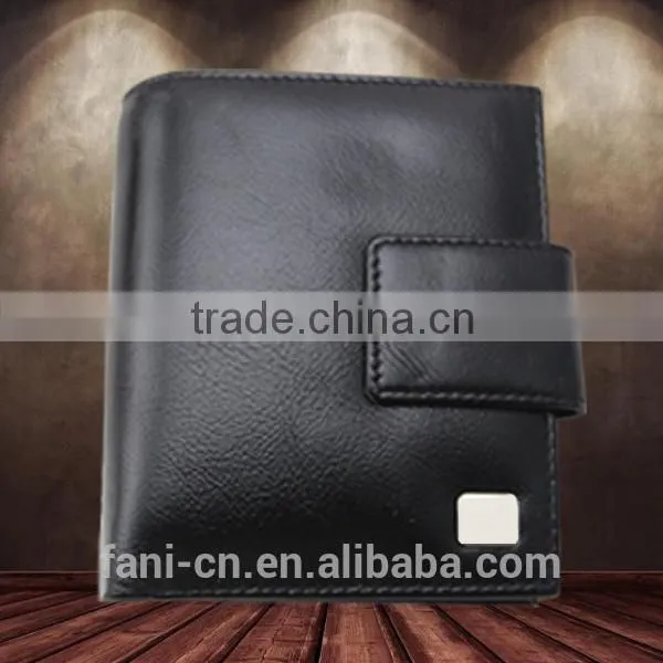 Fashional imperial genuine leather wallets for me with bifold and hinge design