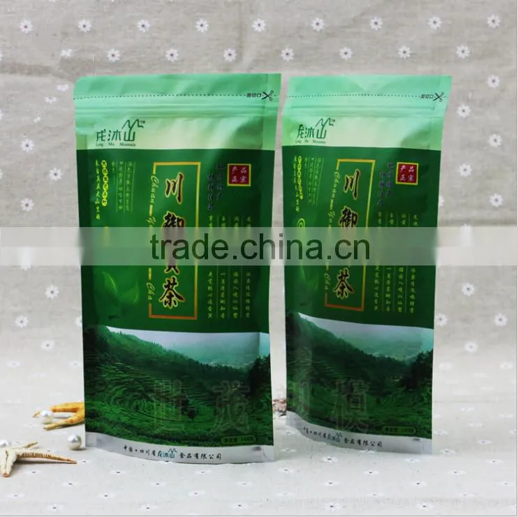 Distinctive aluminum foil lining chinese tea bag with zipper