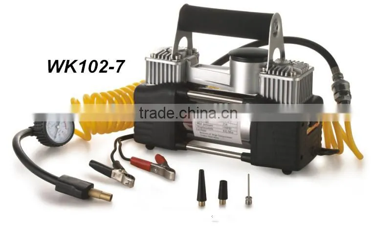 12 volt DC portable portable car tire inflator pump/car tire pump/car mini air compressor