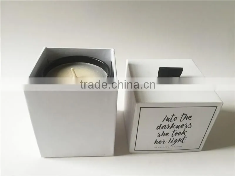 Luxury square candle packaging box/wooden candle box