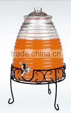 5L glass demijohn with glass lid
