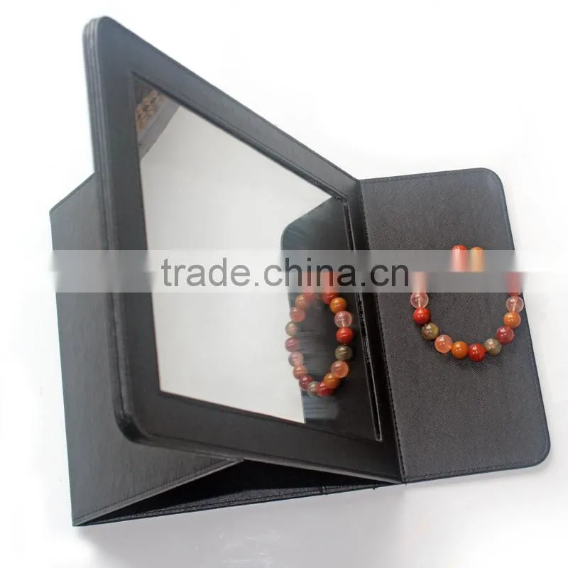PU folding ladies square mirror
