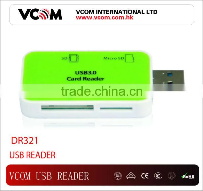 VCOM High Quality Portable Compatible USB 1.1 Card Reader