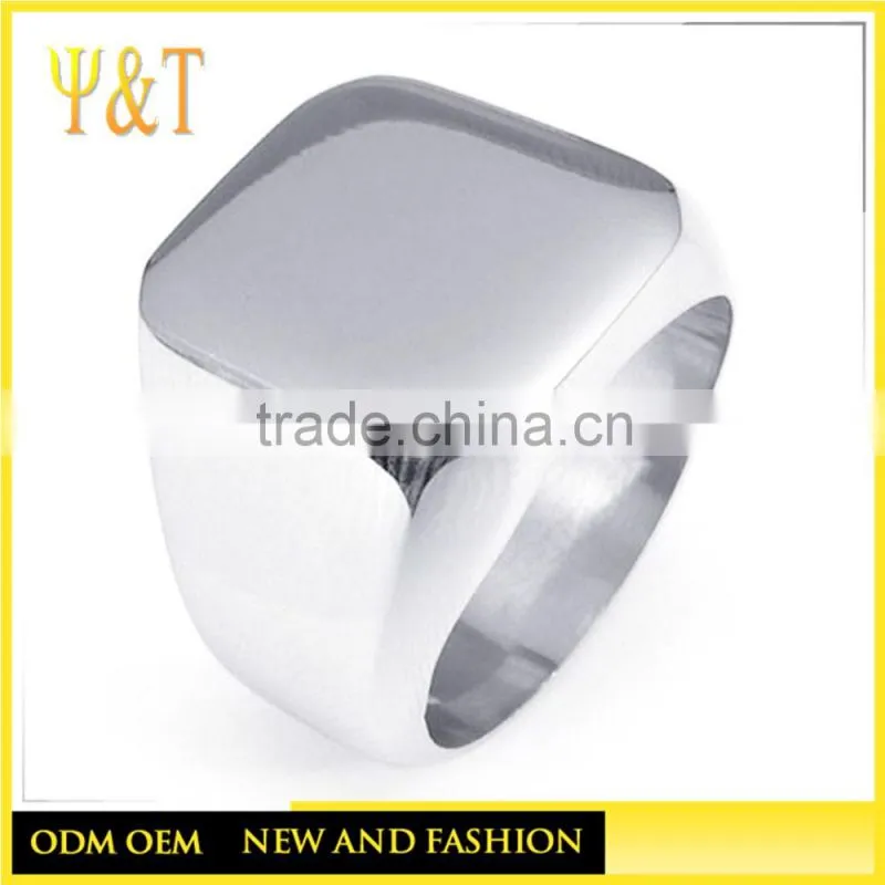Jingli jewelry cheap factory price black plated stainless steel custom design mens signet rings