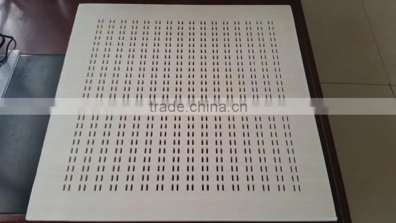 Perforated pvc gypsum ceiling tiles / punched hole pvc gypsum ceiling tiles / perforated plasterboard ceiling