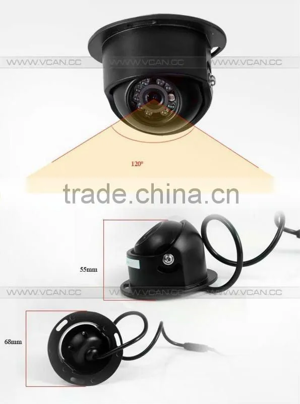 Car small hidden waterproof IR reversing rearview backup camera CA-3300-9