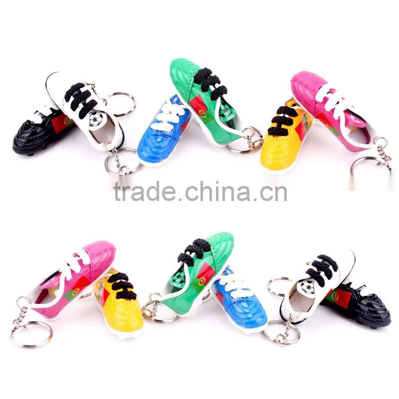 2016 PVC sports football/soccer key ring/key chain, france football key chain /ring