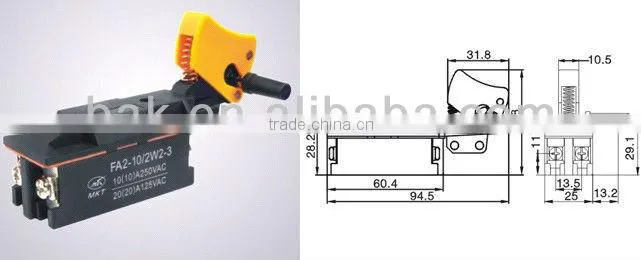 Makita 1801 hammer switch Trigger switch Power tool switch Dust proof switch