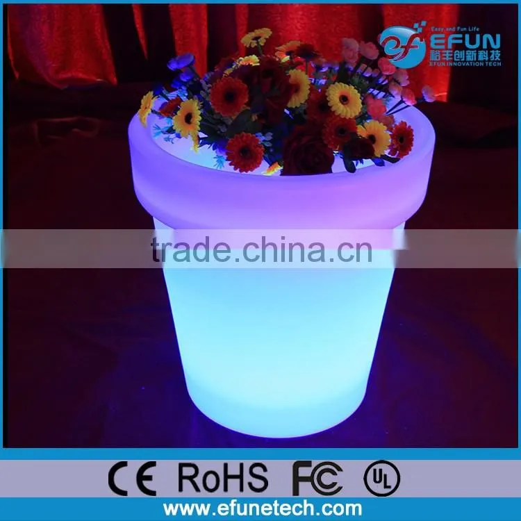 decorative rgb color flower illuminated vases,led glow planter flower pots