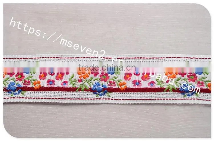 Newest design ethnic jacquard 1.25 inch nylon webbing for garment