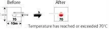 Small temperature thermometer label /1 level/Waterproof, Outdoor use OK