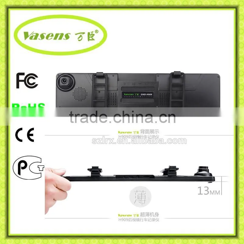 Car dvr 4.3"vehicle black box Night vision Mirror Car DVR With backup Camera and G-Sensor