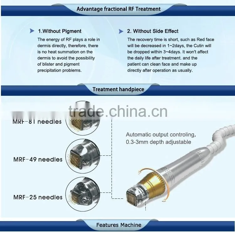 Professional rf fractional skin resurfacing