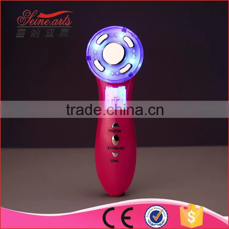 2016 LW-023 portable multi-function ultrasonic facial skin care beauty equipment with lithium battery