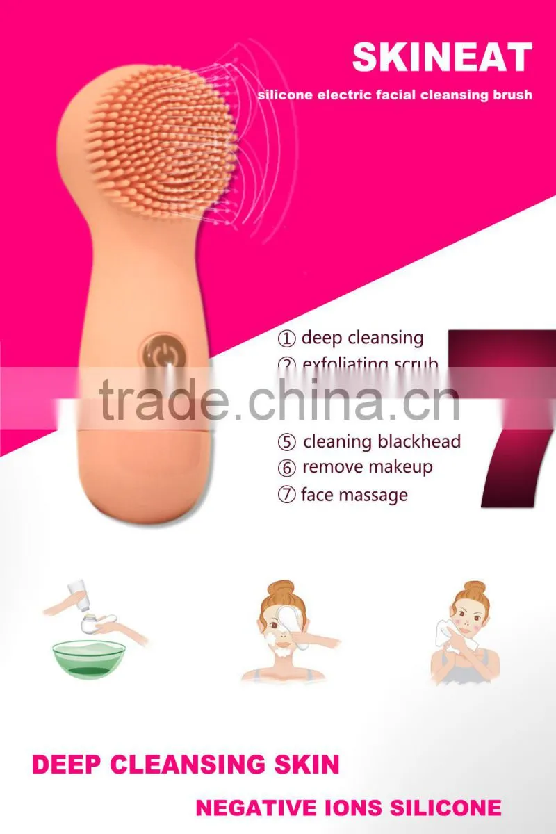 Wholesale Soft Facial Cleansing Brush Washing Face Silicone Cleansing Brush