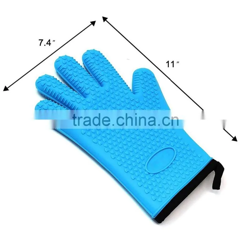 Silicone Kitchen Heat Resistance Baking Cooking Gloves BBQ Oven Gloves