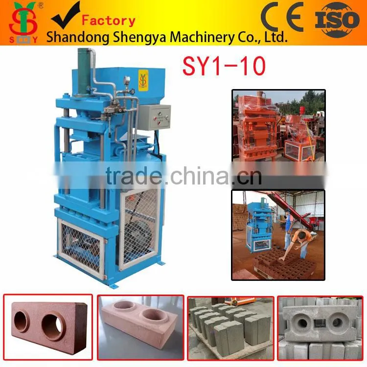 Shengya german technology SY1-10 Full automatically Interlocking concrete brick machines China product