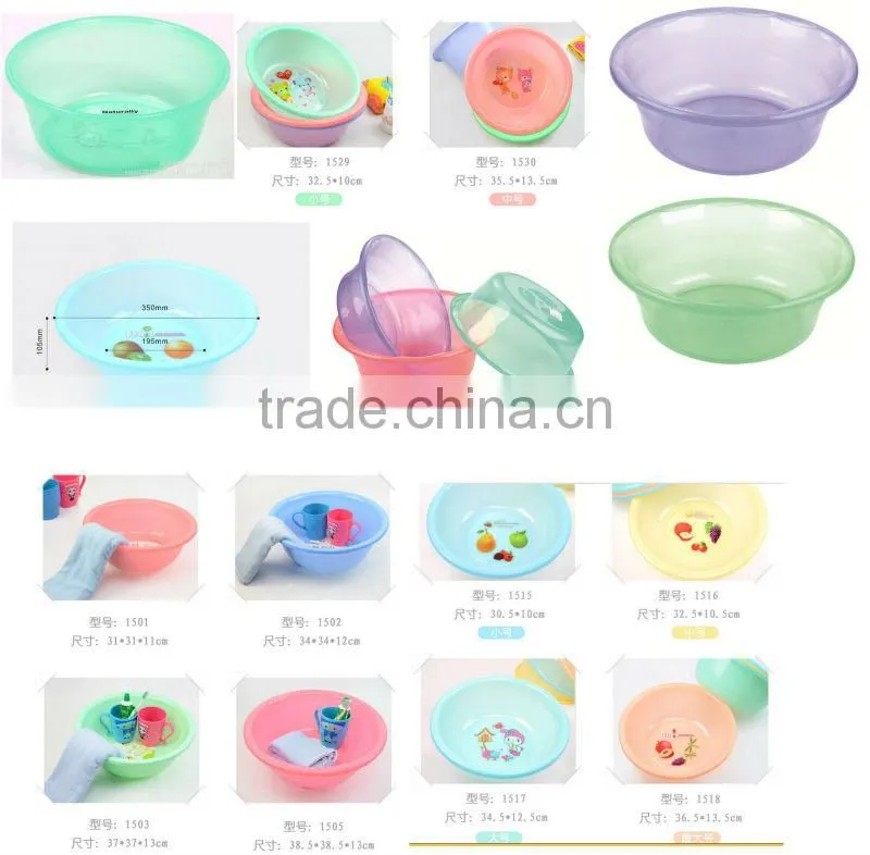 red round pp multifunctional portable big plastic basin wholesale
