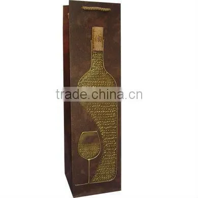 2013newest low price and double kraft paper bags for wine