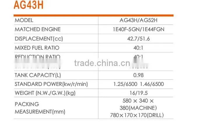 Garden tools gasoline earth auger hole