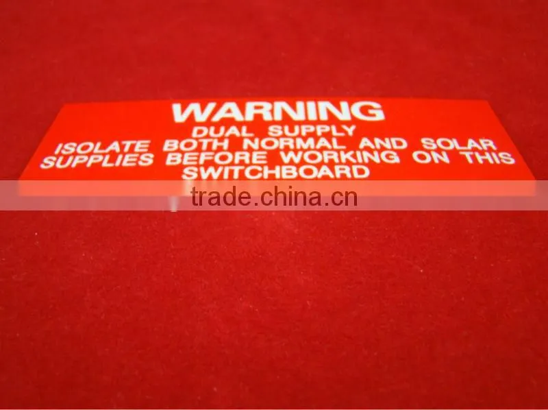 Solar ABS Plastic Warning Tag