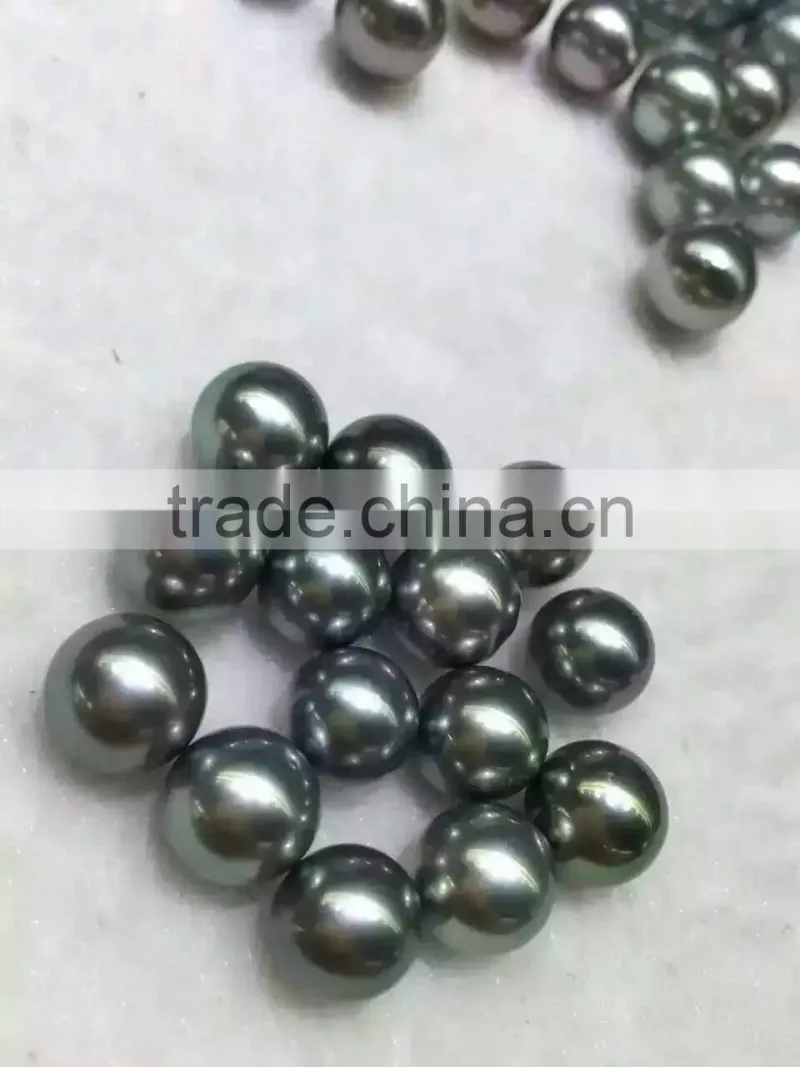 11-12mm perfect round top quality tahiti black pearl