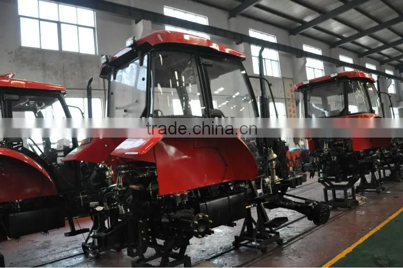 High quantity of sale 85HP 4WD agricultural tractor with cabin and paddy tyre QLN854B