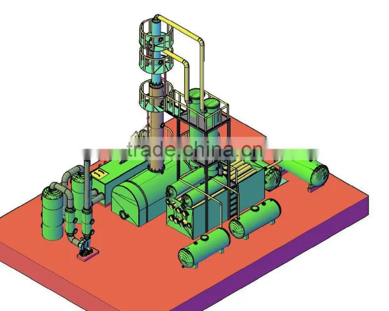 Continuous Waste Oil Distillation Recycling Machine to Diesel