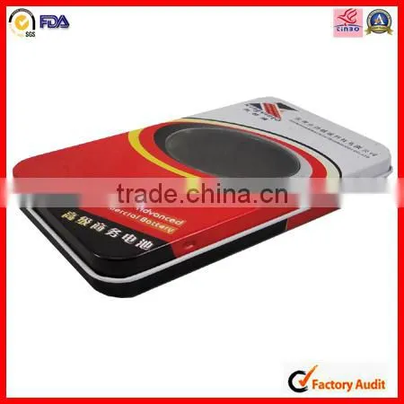 metal high quality rectangle battery tin