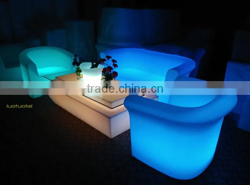 High-grade illuminated led bar furniture battery opertaed remote control led bar sofa LTT-SA07