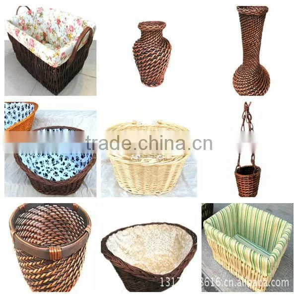 100%handmade craft exquisite wicker basket of flowers