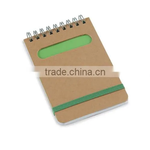 Fashion hardcover round spine notebook with elastic closure