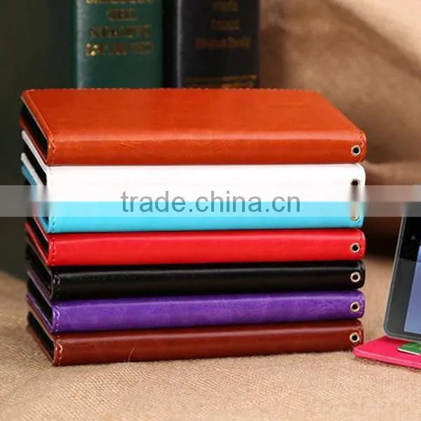 Manufacturer cheap mobile phone leather flip phone case for Sony Z3 leather flip back case
