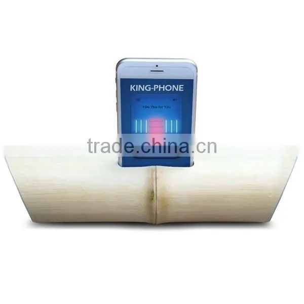 Customized logo bamboo portable speakers for mobile phone