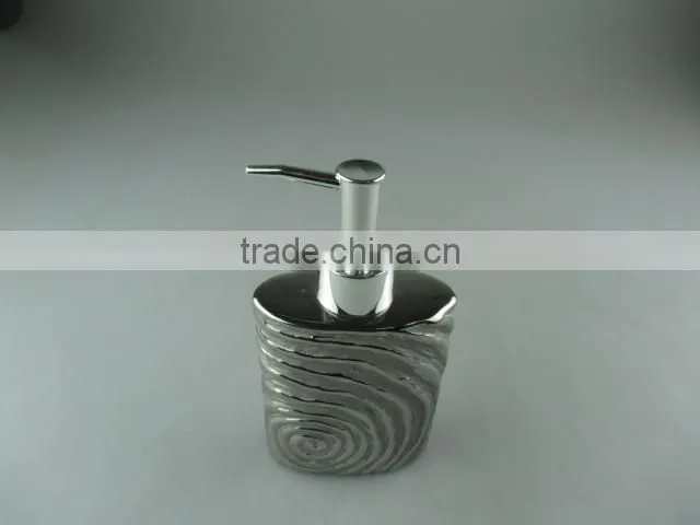 stocked ceramics silver color bath jar