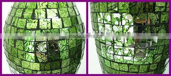 Table Decor Turquoise Glass Craft Set Handmade Different Types Mosaic Vases