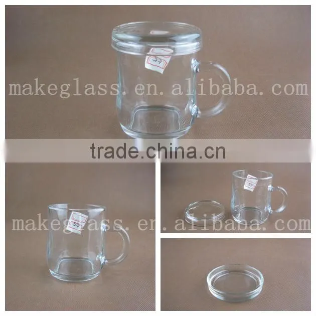 handy drinking glass cup with handle/glassware