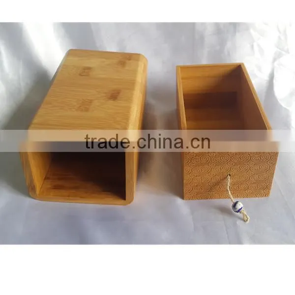 Natural custom bamboo funeral drawer casket urns for ahses